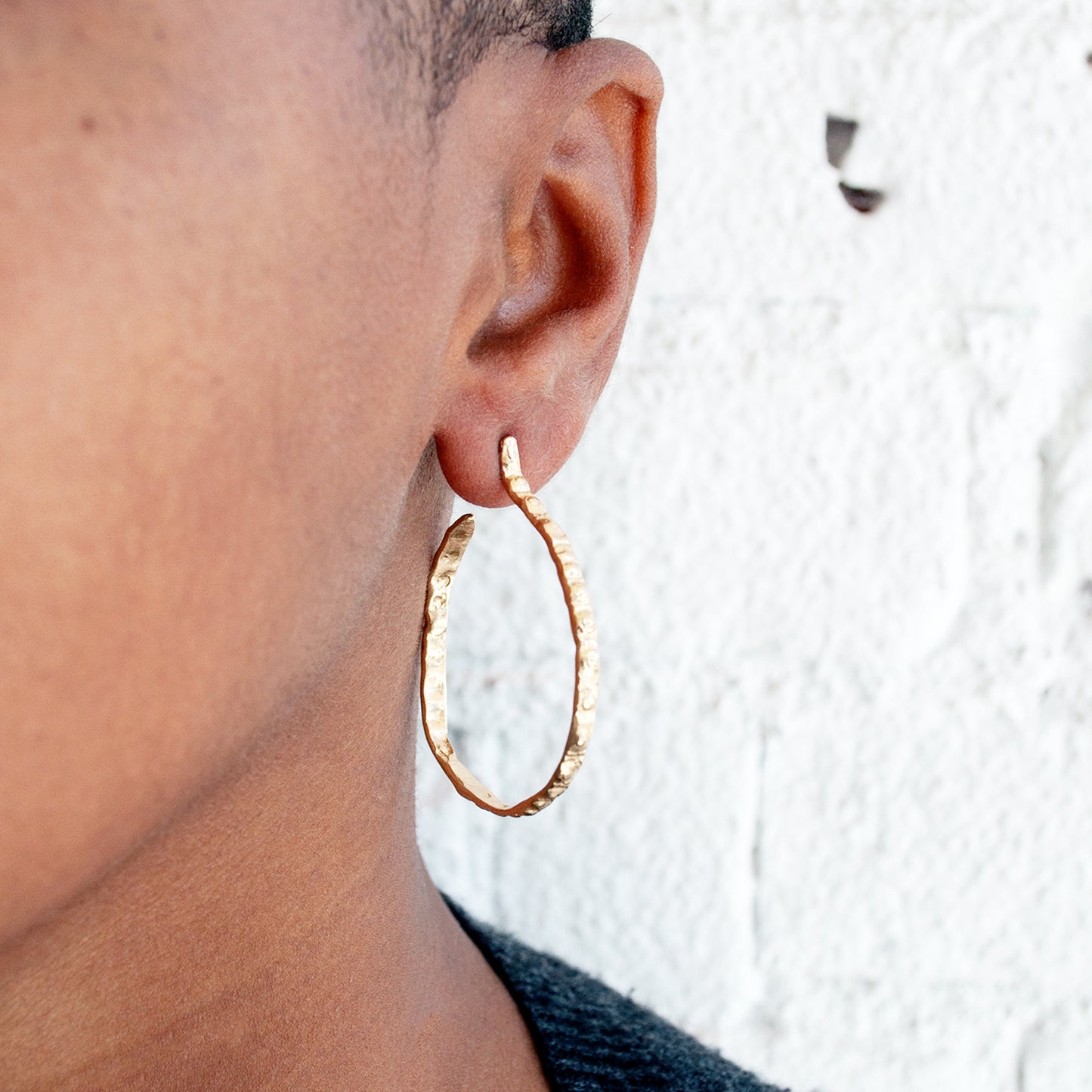 Thin Gold Urchin Hoops