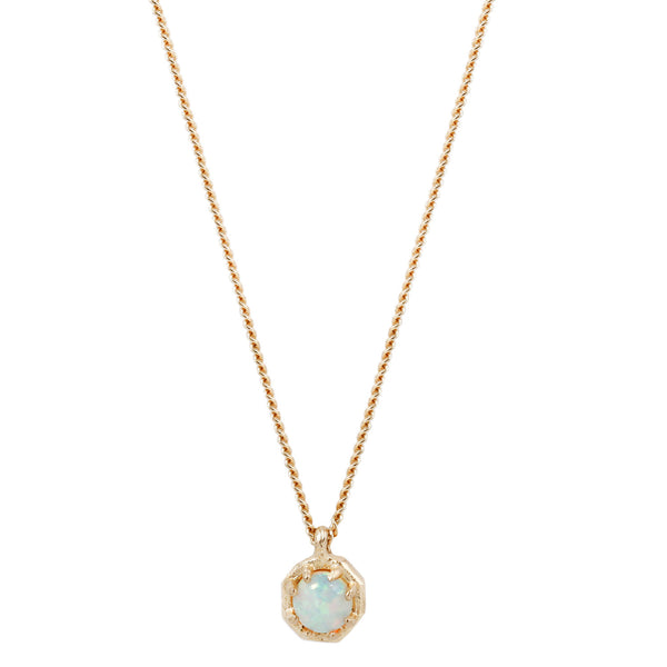 Small Opal Octagon Necklace