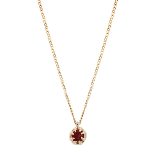 Small Ruby Octagon Necklace