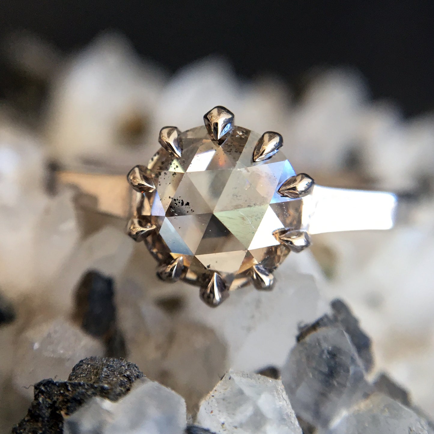 Dew Drop Diamond Solitaire Ring