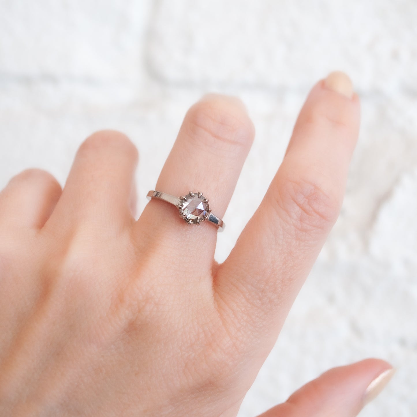 Dew Drop Diamond Solitaire Ring