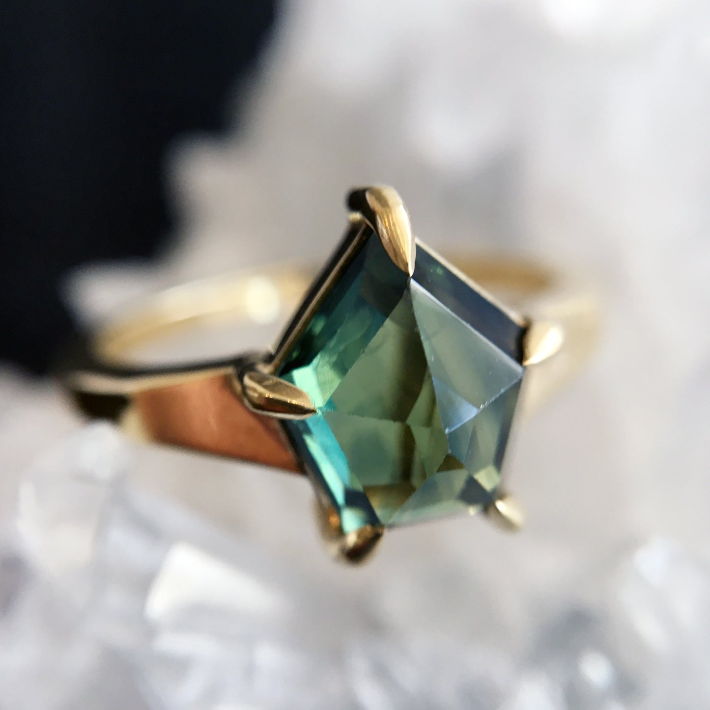 Forest Temple Sapphire Ring