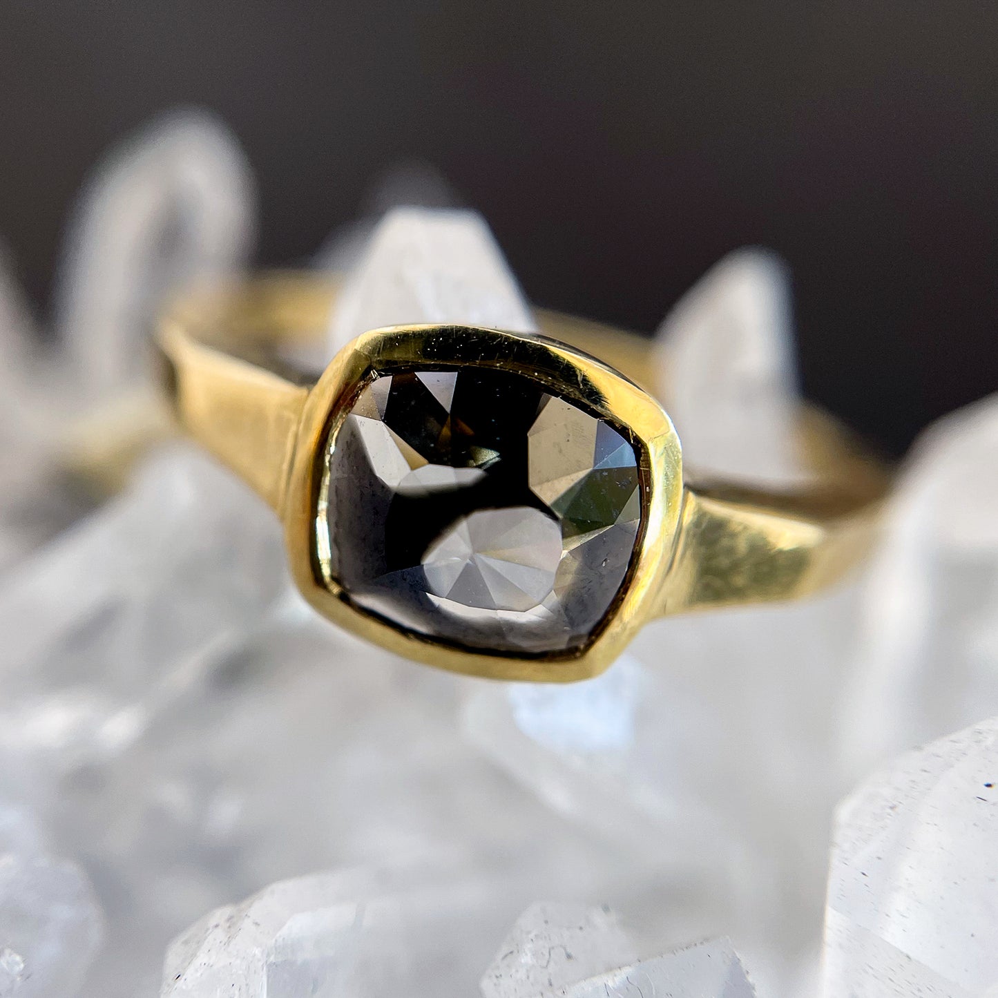 Salt & Pepper Meteor Ring