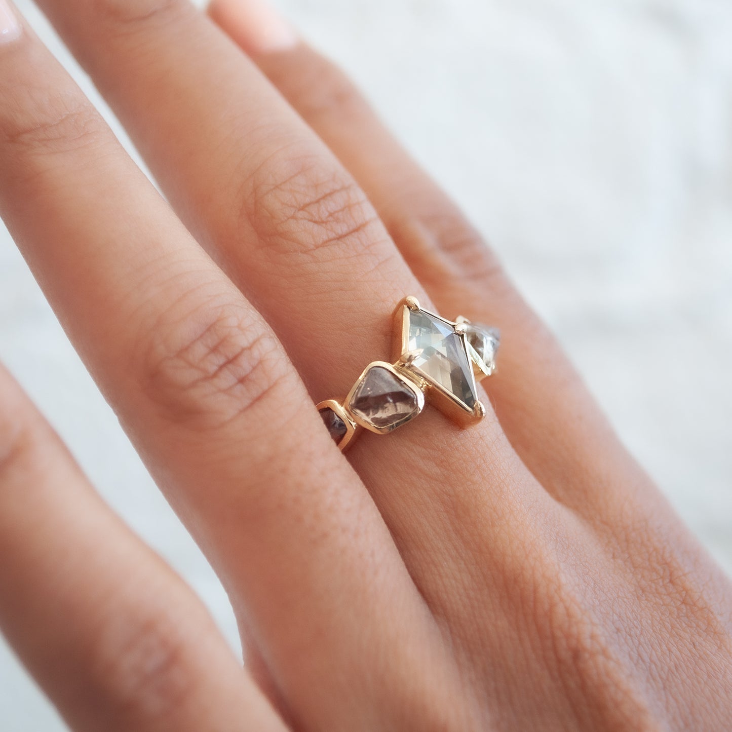 Rustic Kite Diamond Ring