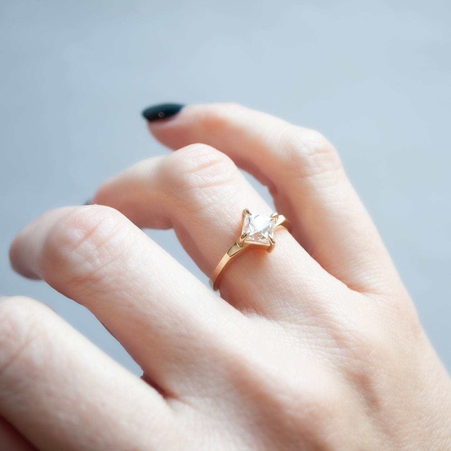 Solar Diamond Mirage Ring