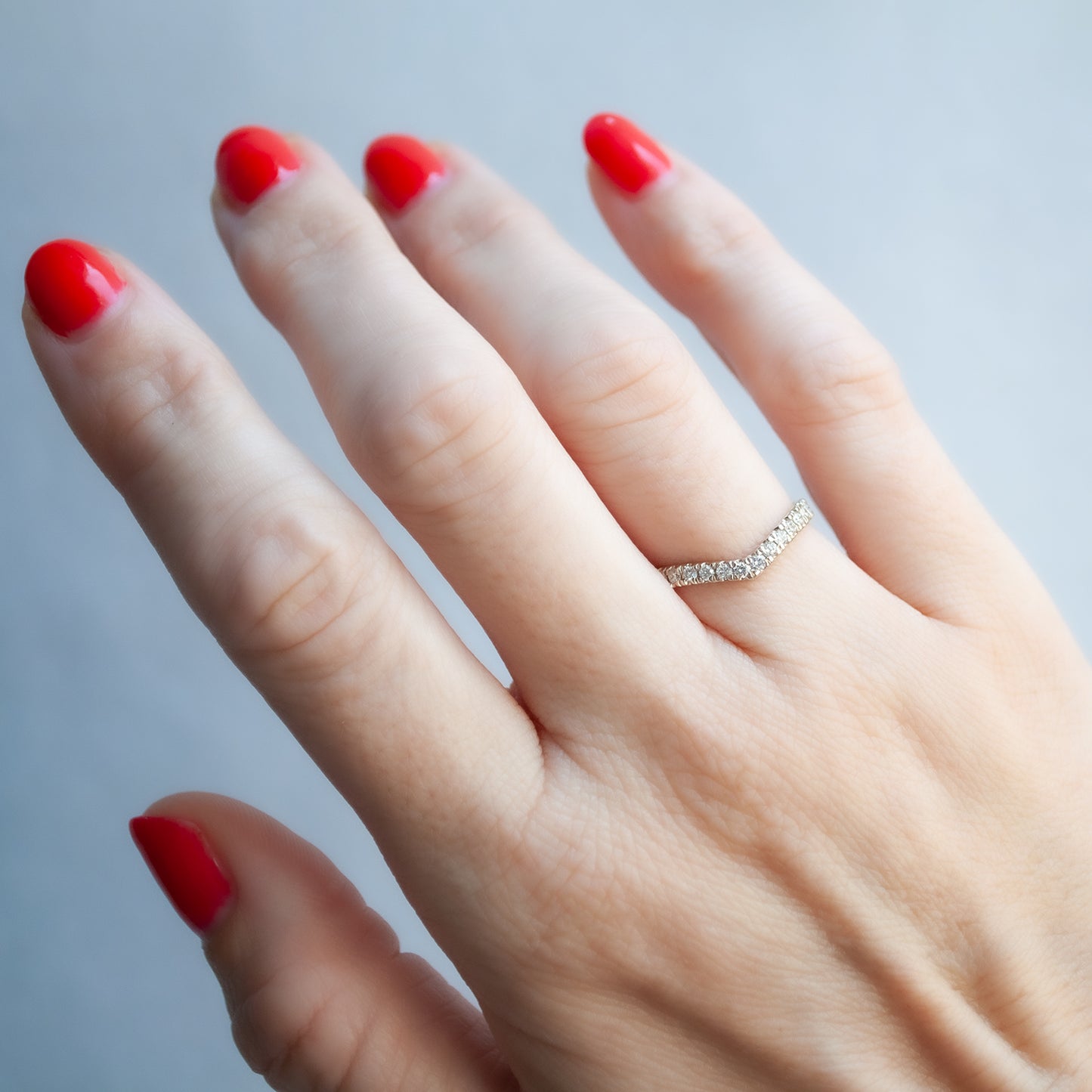 Wishbone Half Eternity Band