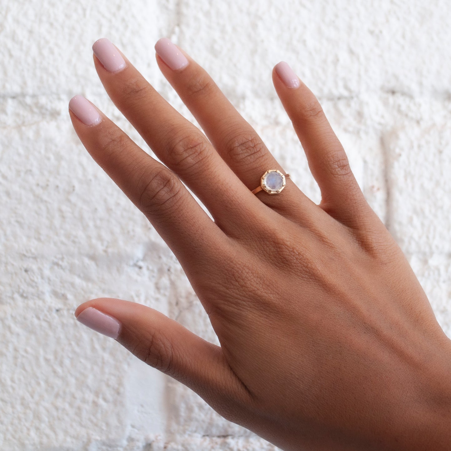 Rainbow Moonstone Ring