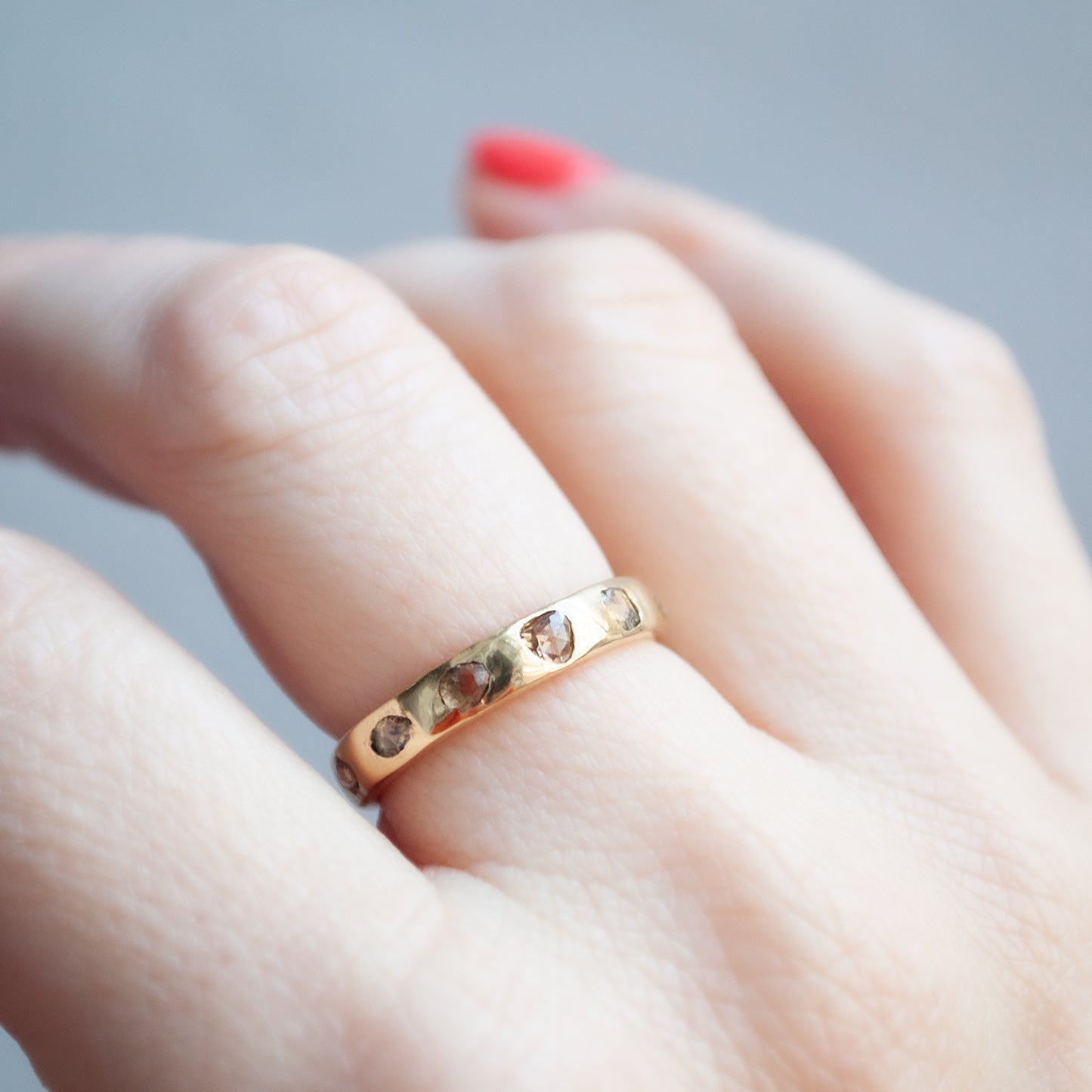 Thin Freeform Eternity Band