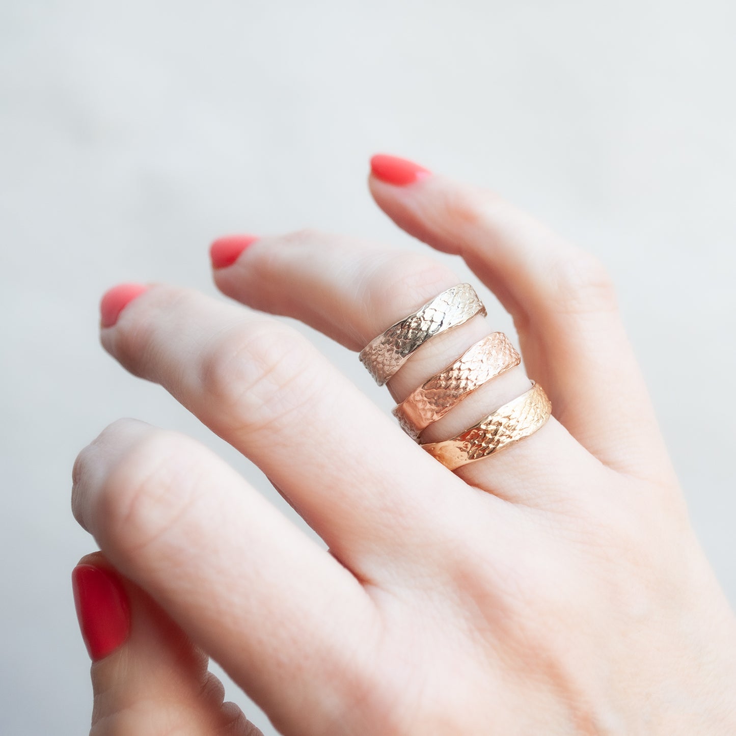 Rose Gold Snakeskin Band