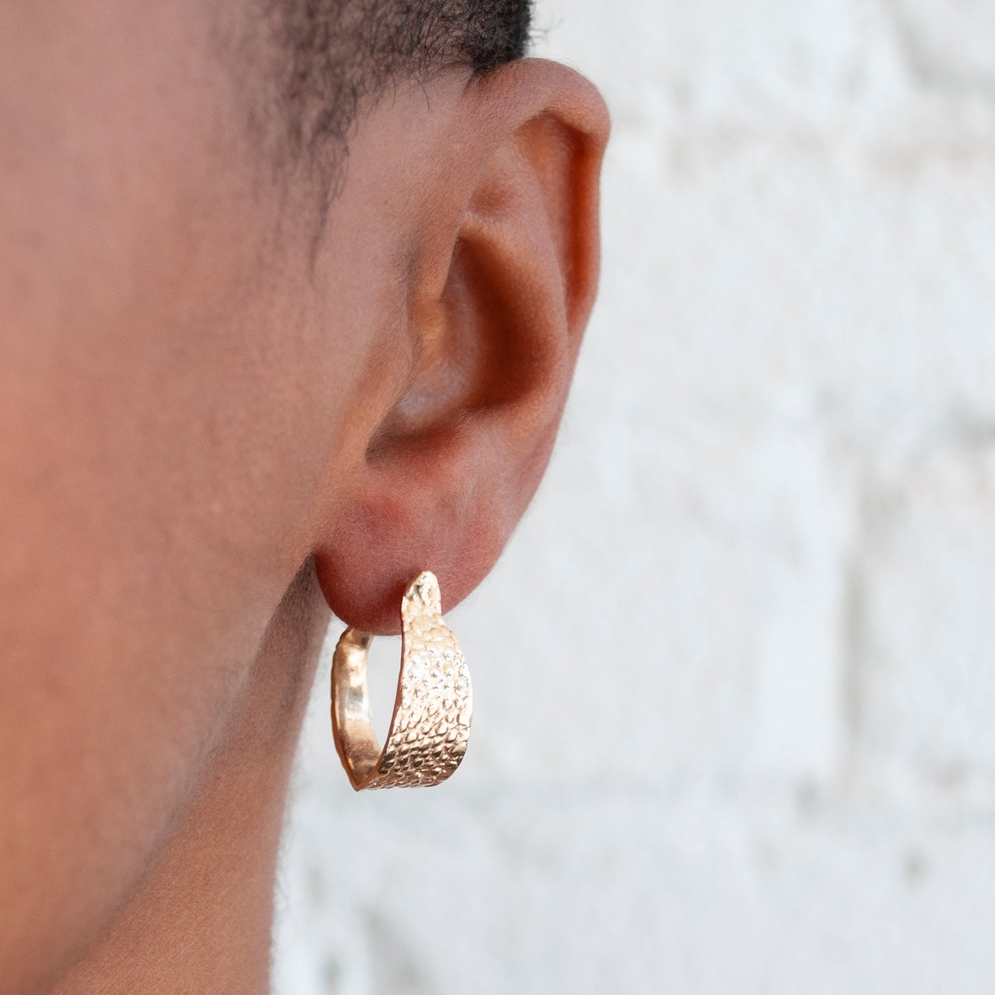 Gold Stingray Cuff Hoops