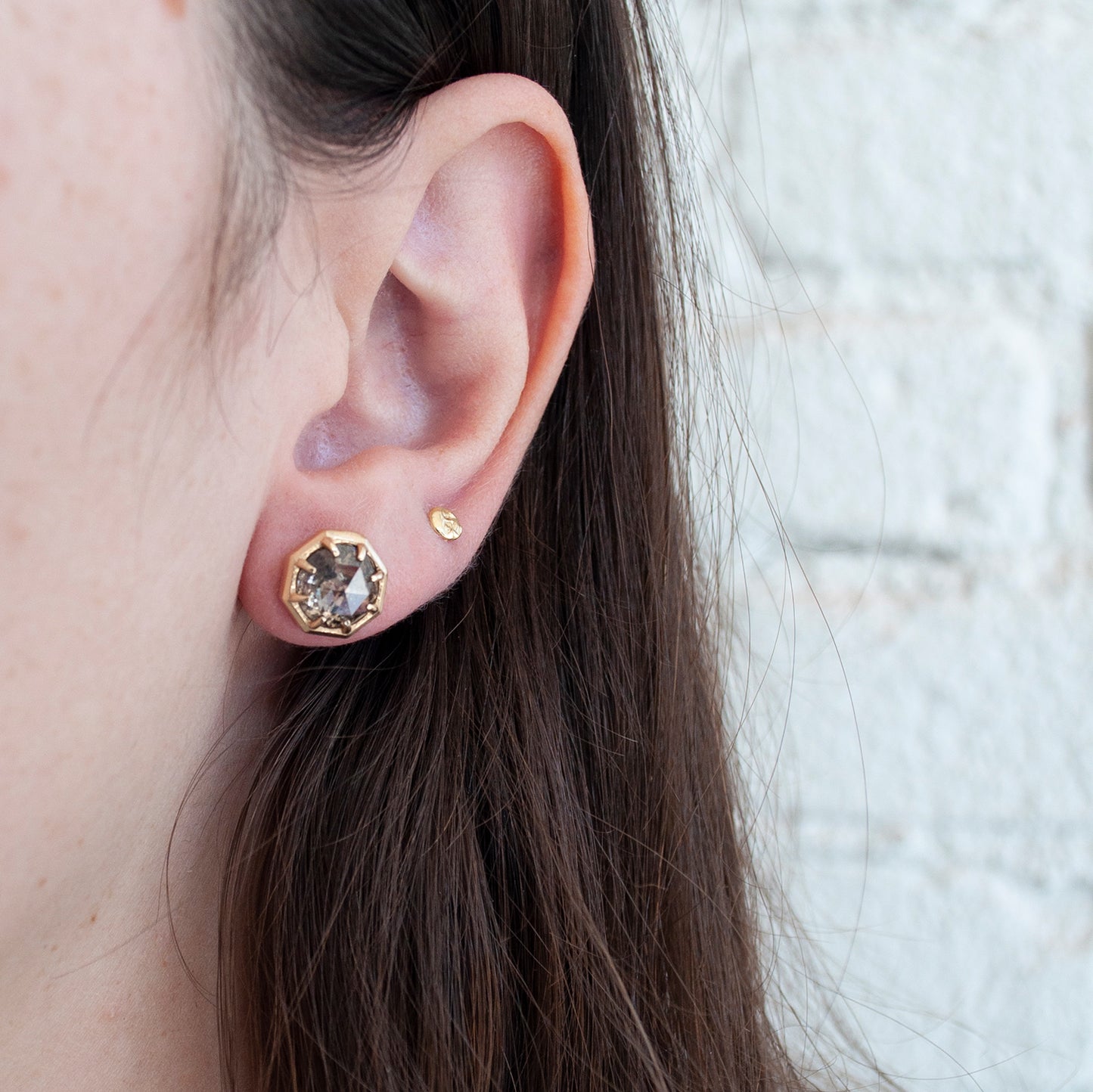 Speckled Cognac Diamond Studs