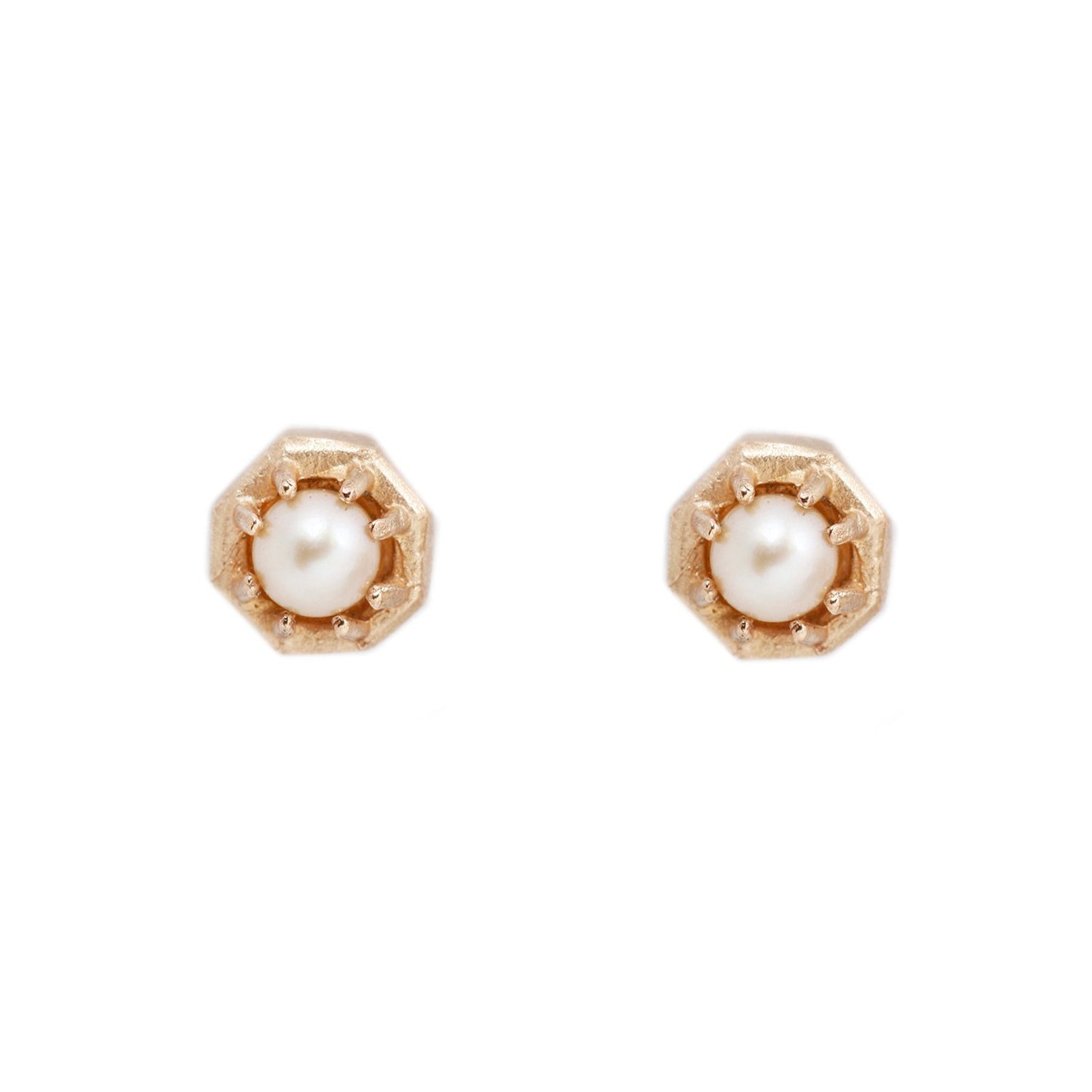 LAUREN WOLF Tiny Akoya Pearl Studs