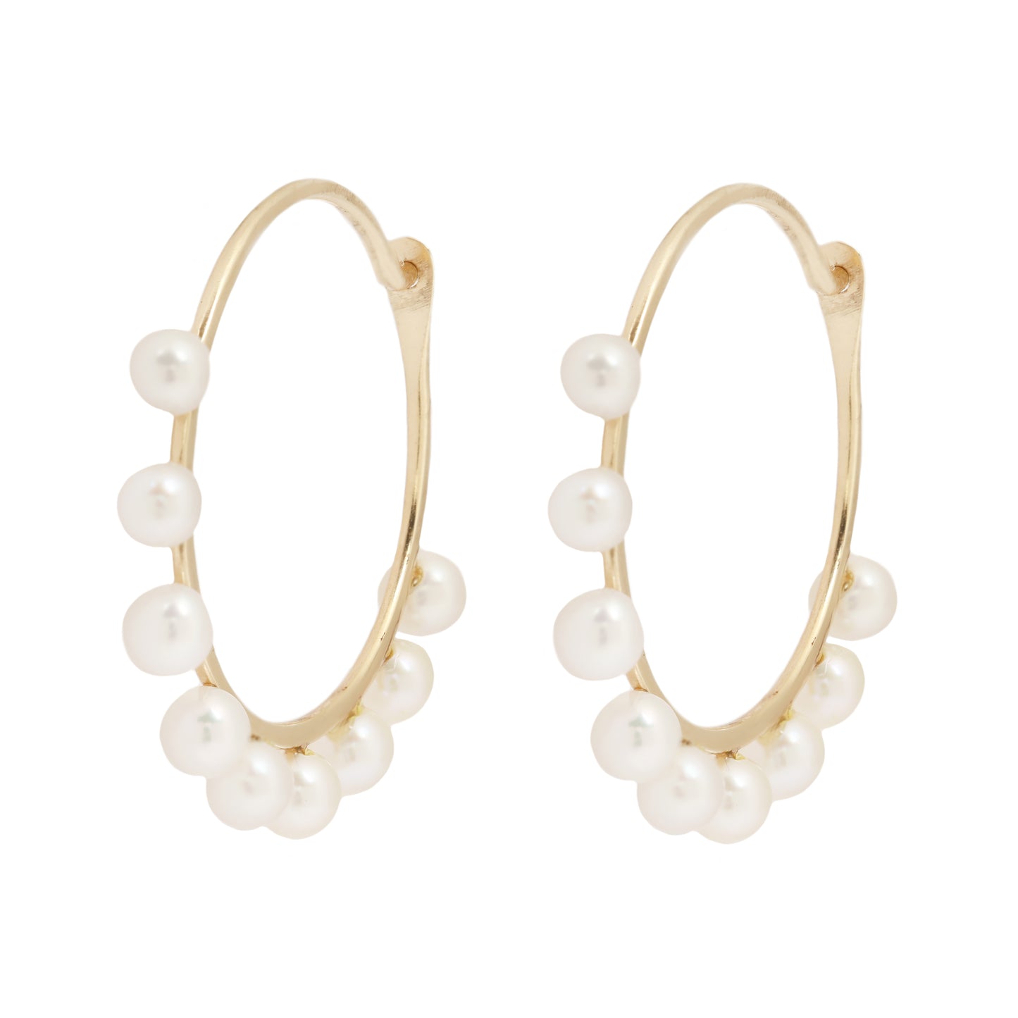 Mini Pearl Halo Hoops