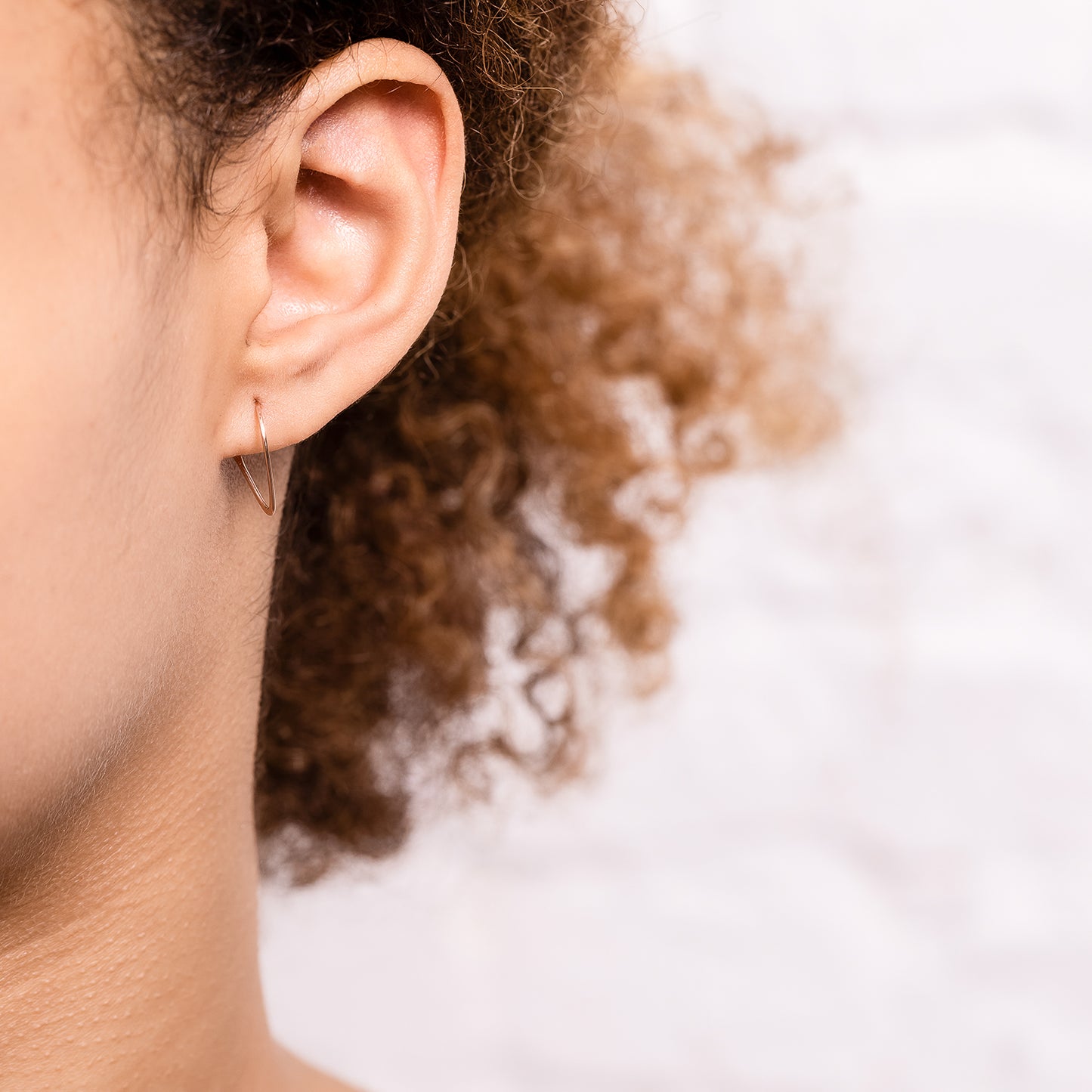 Rose Gold Leaf Hoops