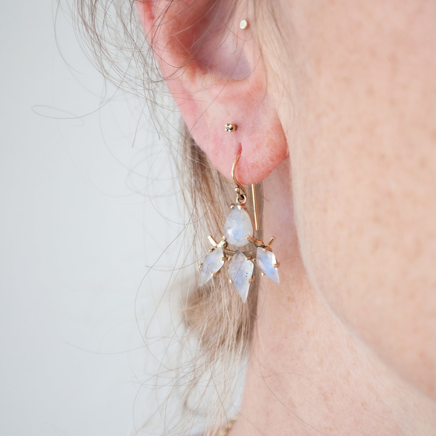 Rainbow Moonstone Earrings