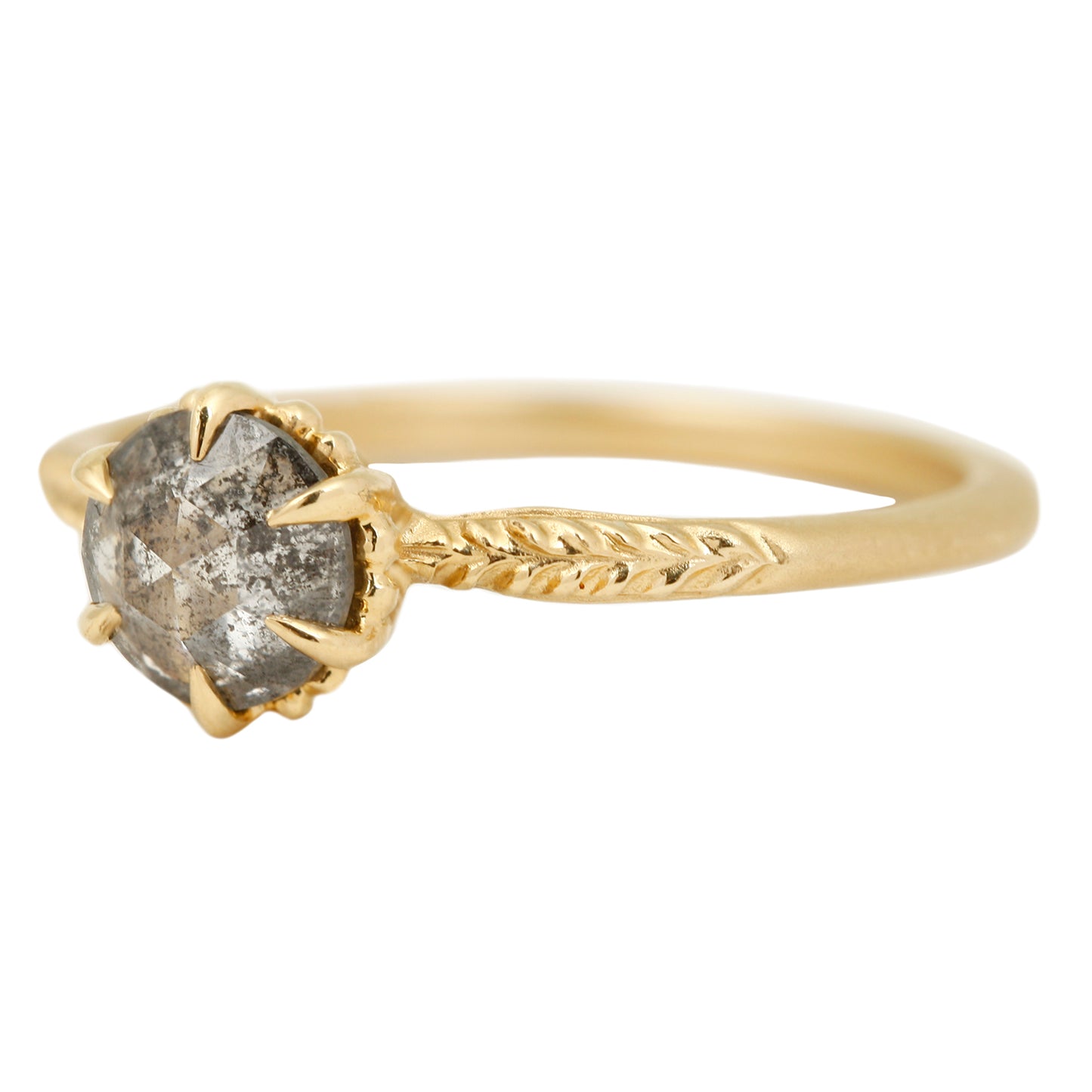 Salt & Pepper Diamond Evergreen Solitaire