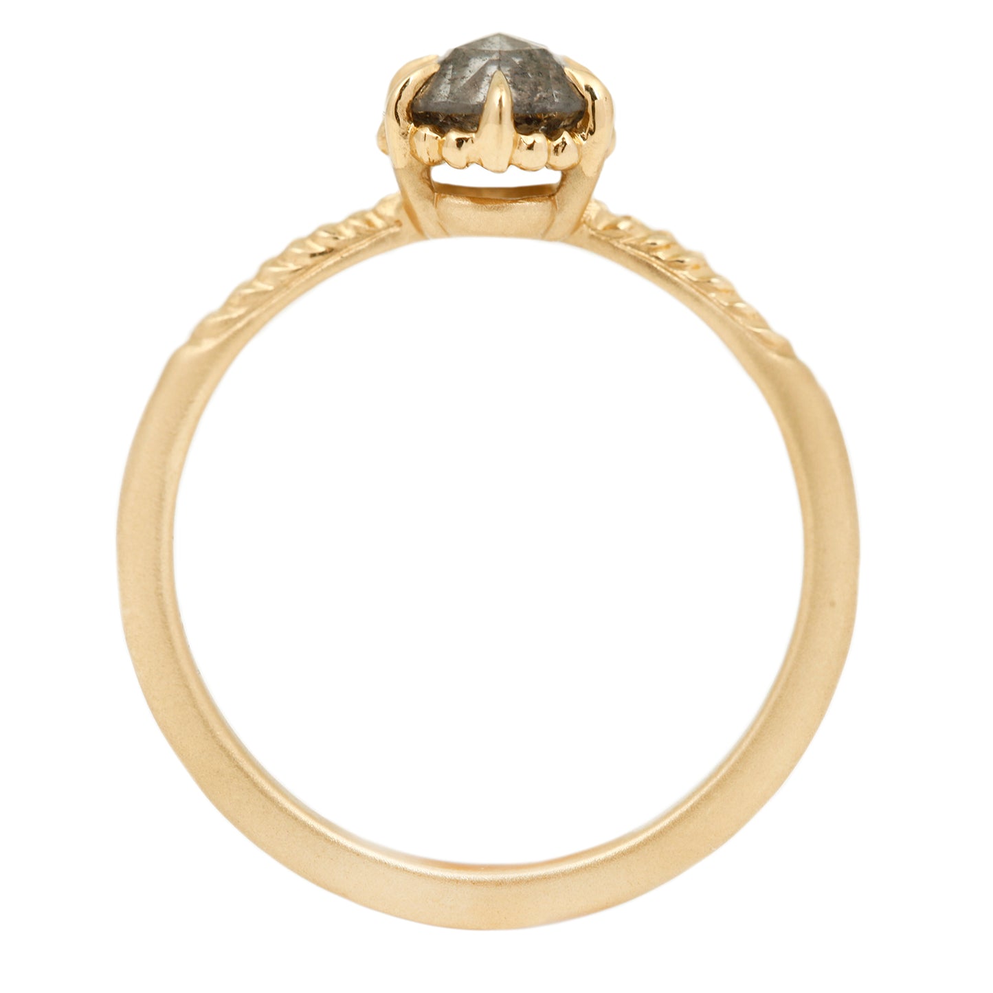 Salt & Pepper Diamond Evergreen Solitaire
