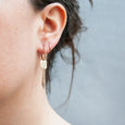 Star Set Serpent Notch Hoop 2