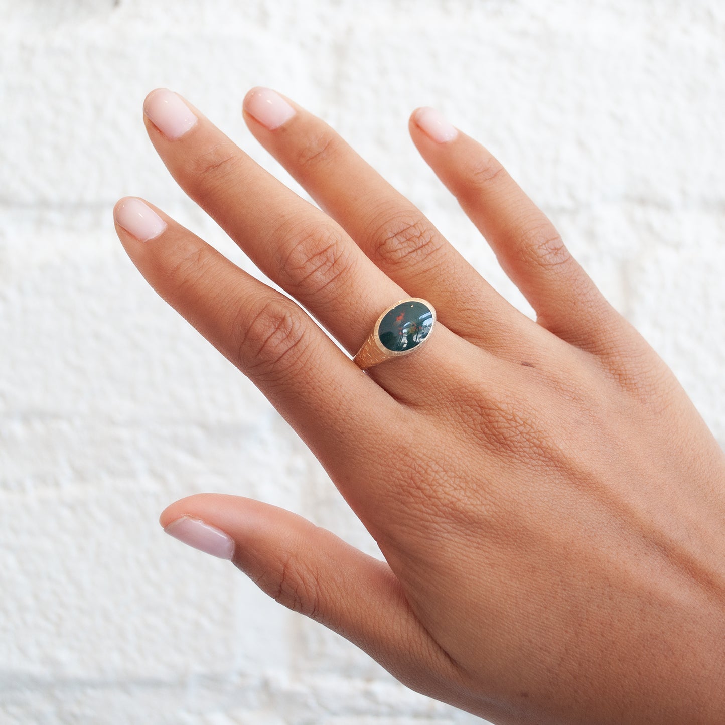 Bloodstone Ellipse Signet