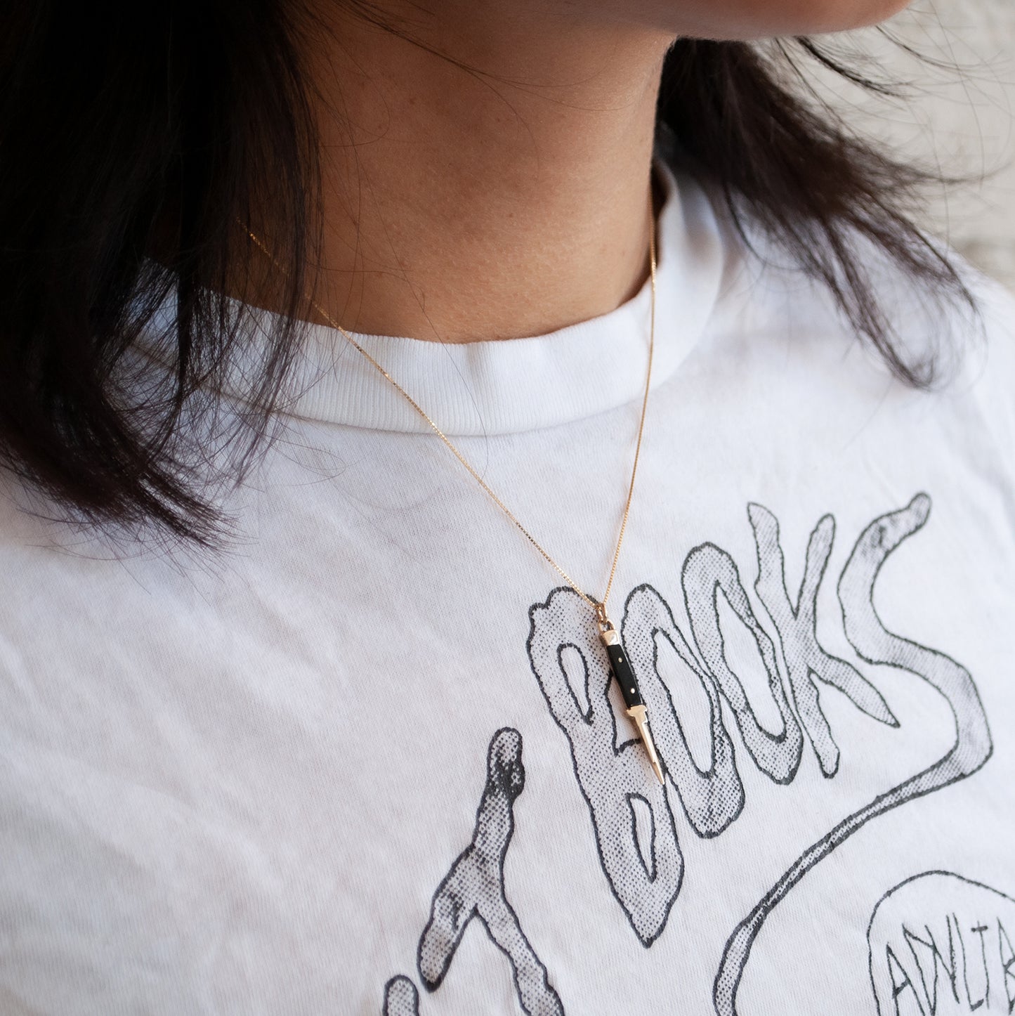 Onyx Cut-a-B Necklace