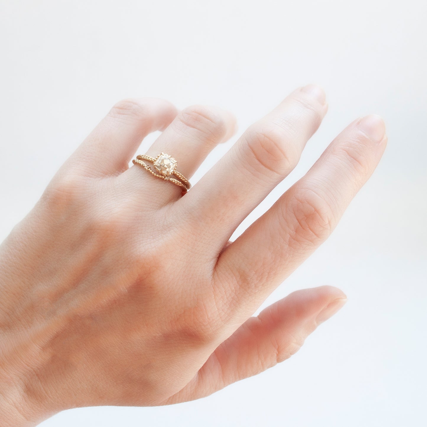 Evergreen Diamond Nesting Band