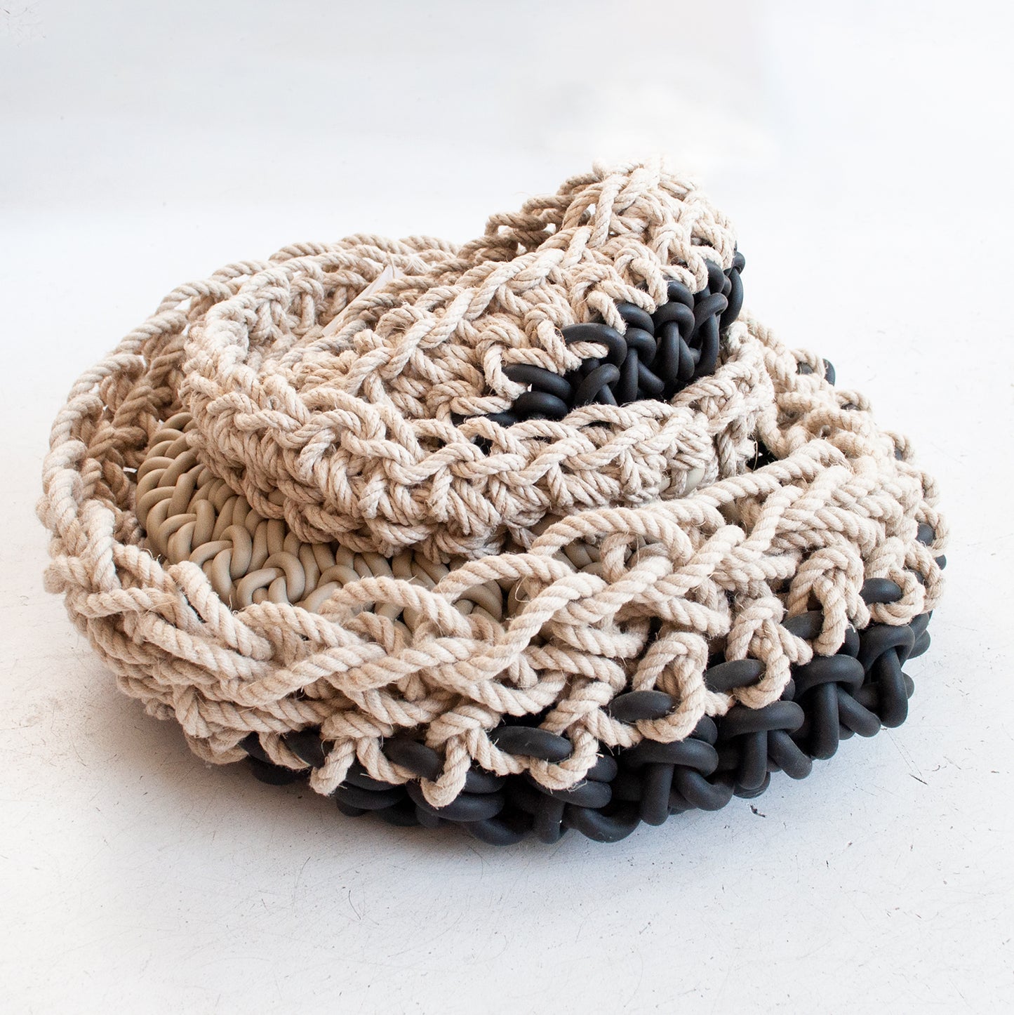 Large Neoprene & Hemp Basket