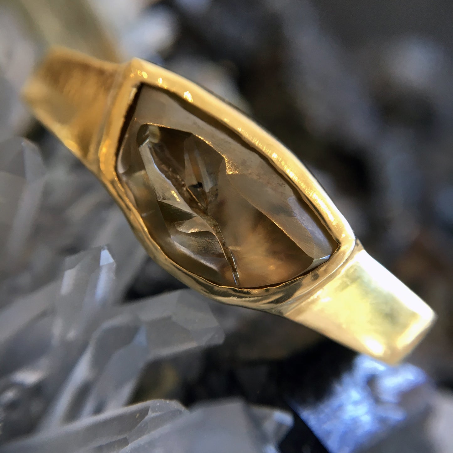 Raw Brown Diamond Ring