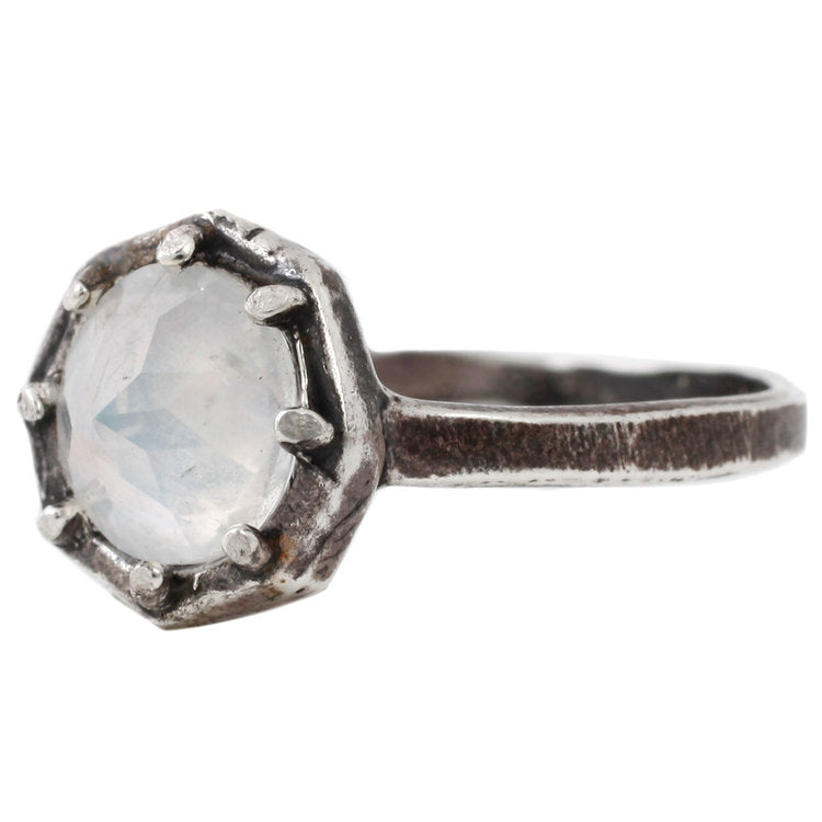 Rainbow Moonstone Ring