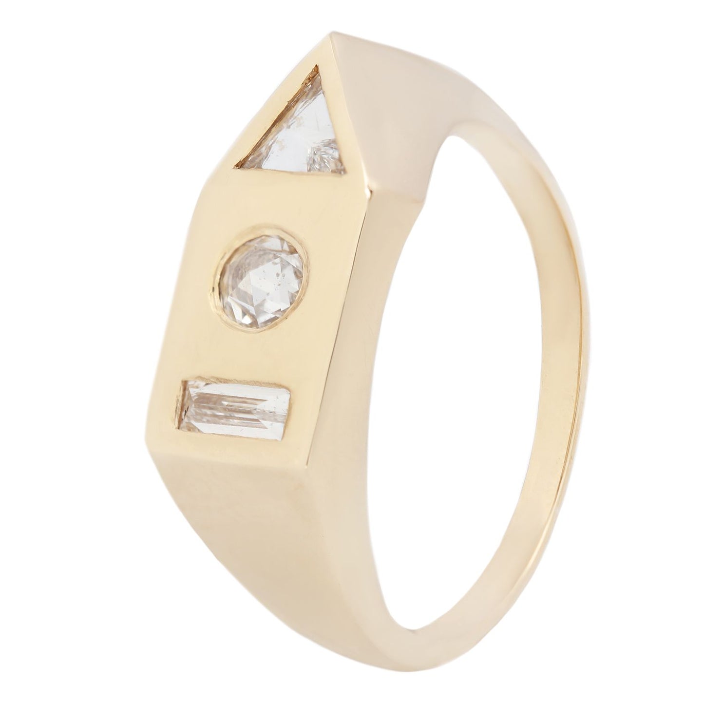 White Diamond Bauhaus Ring