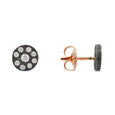 Ronde Silver Diamond Studs 3
