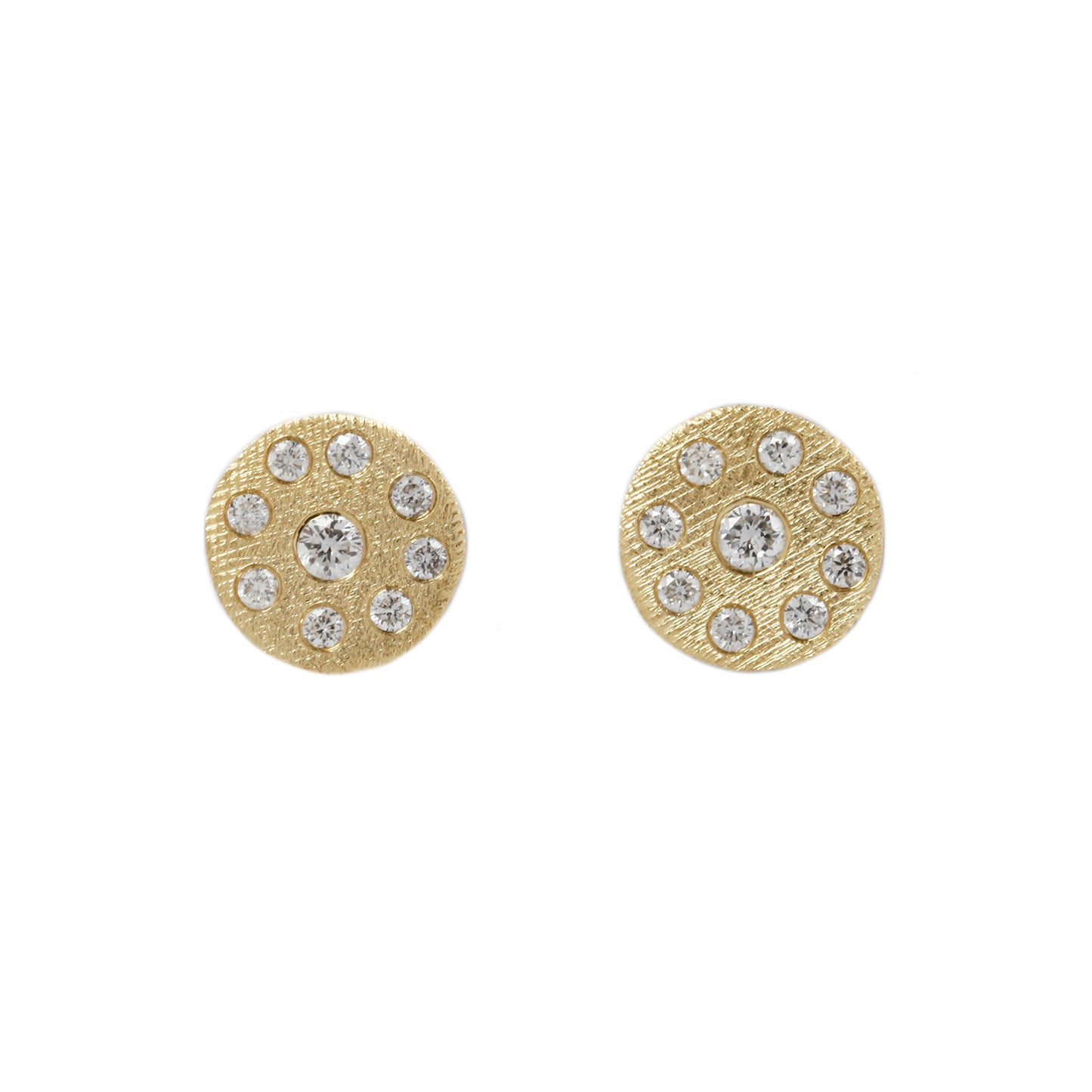 Ronde Gold Diamond Studs