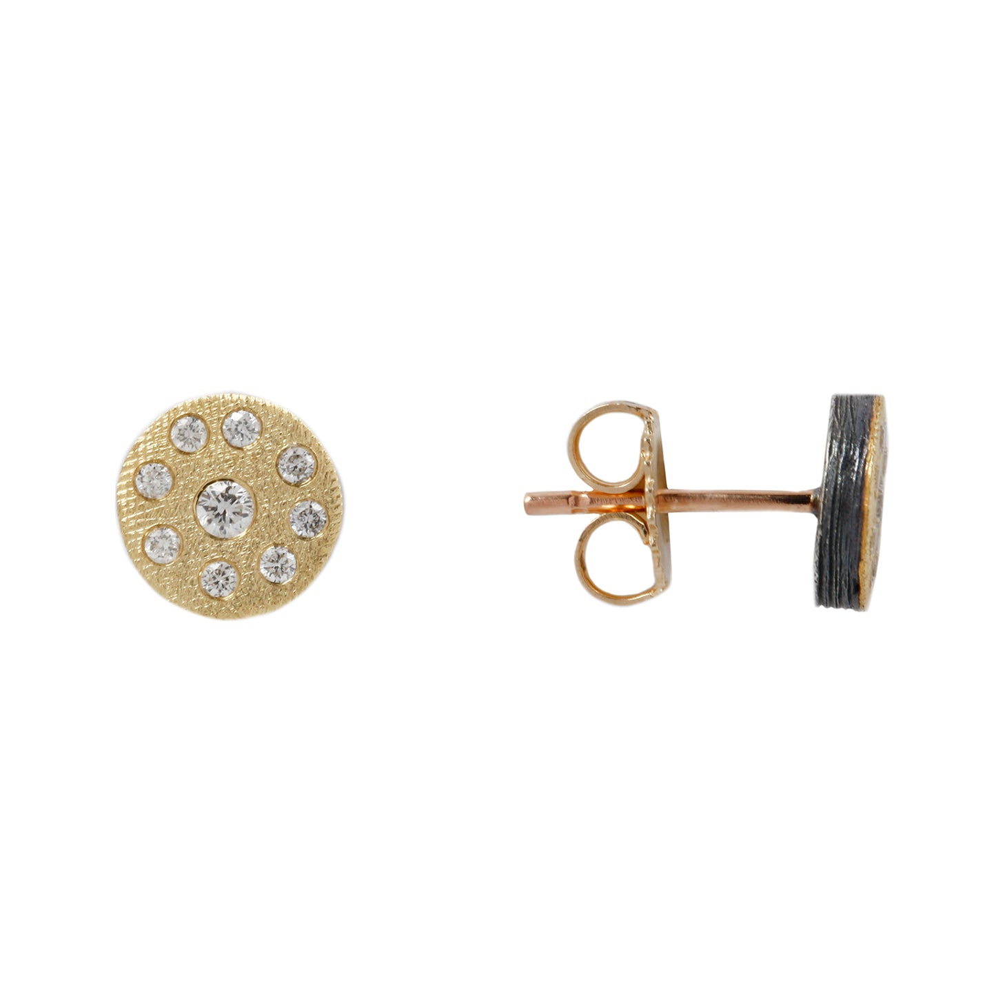 Ronde Gold Diamond Studs