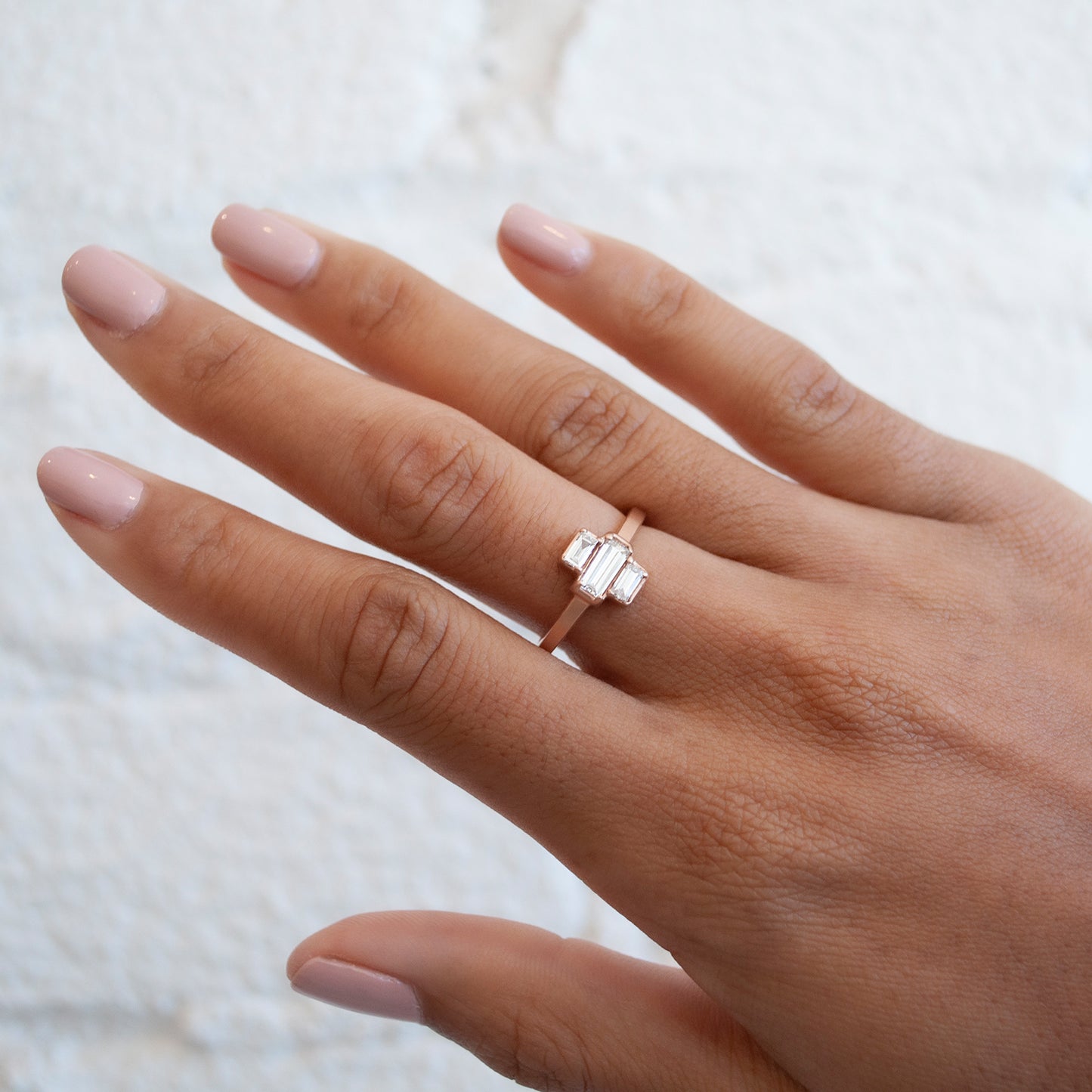Deco Diamond Stack Ring