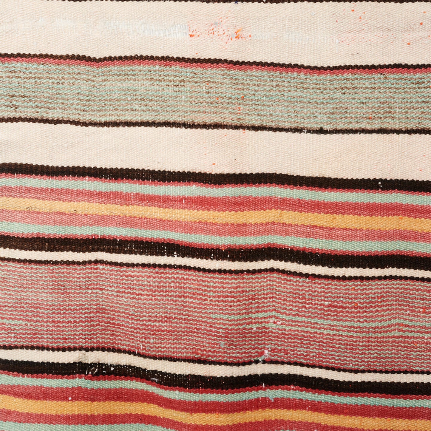 Vintage Navajo Ivory, Red & Brown Rug