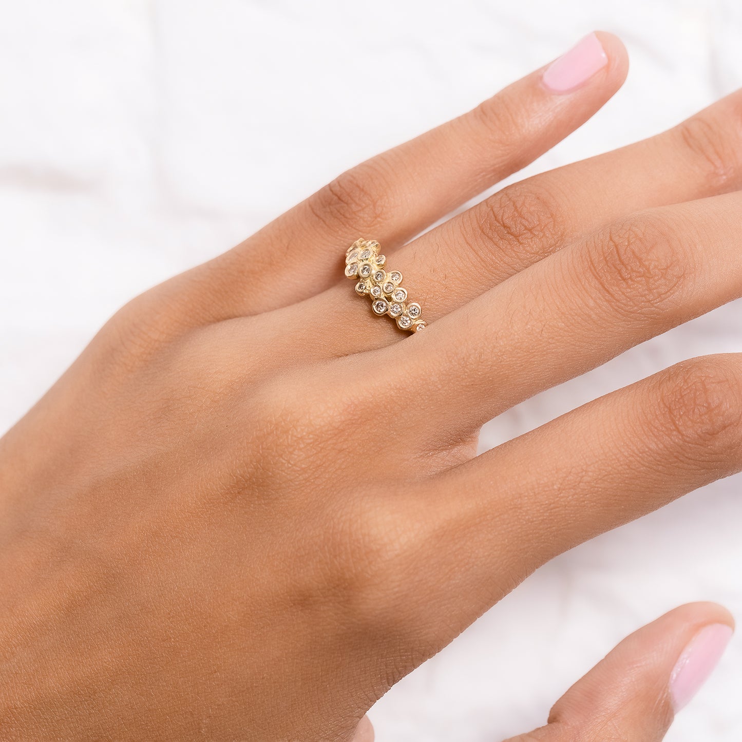 Brown Diamond Cluster Ring