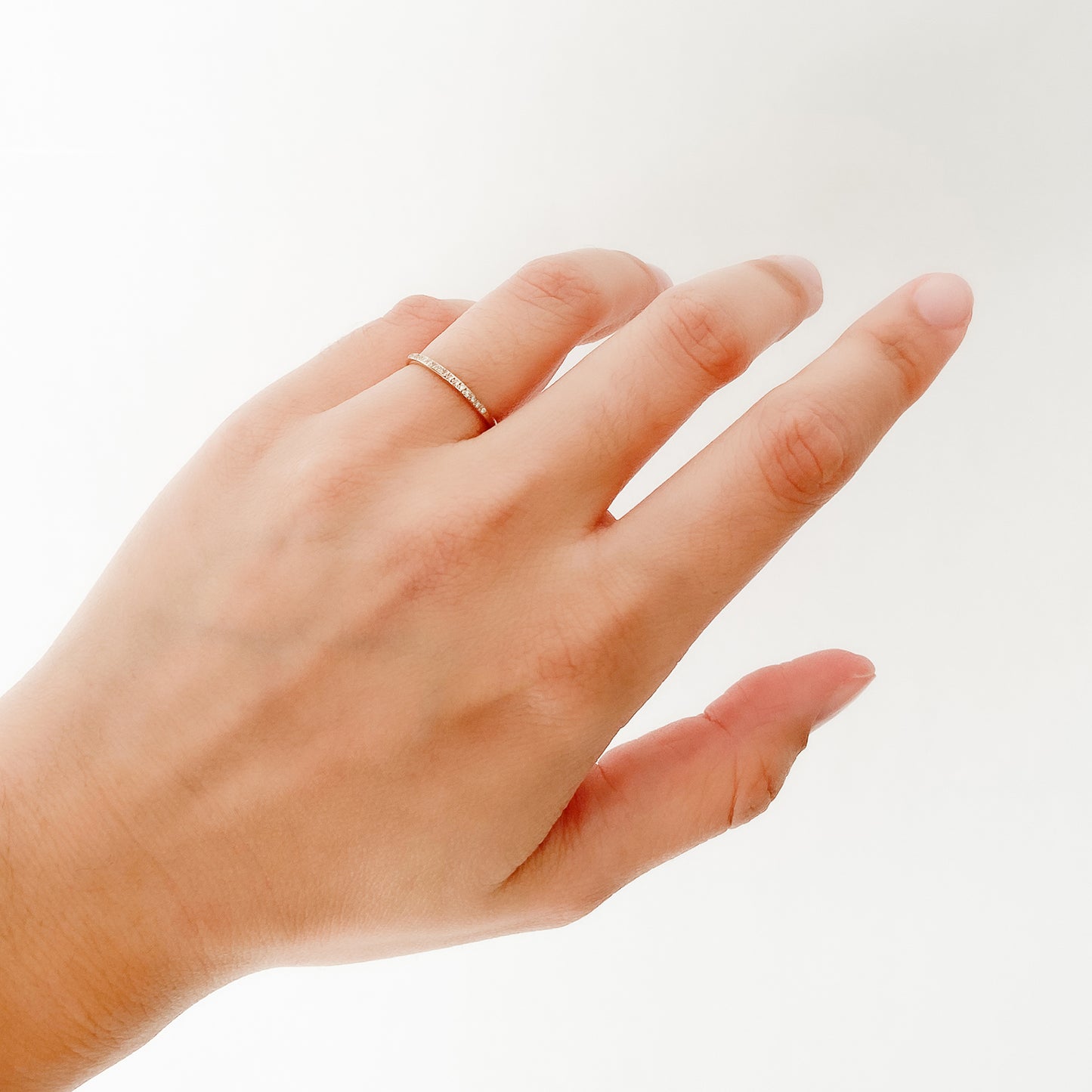 White Gold Diamond Half Eternity Band