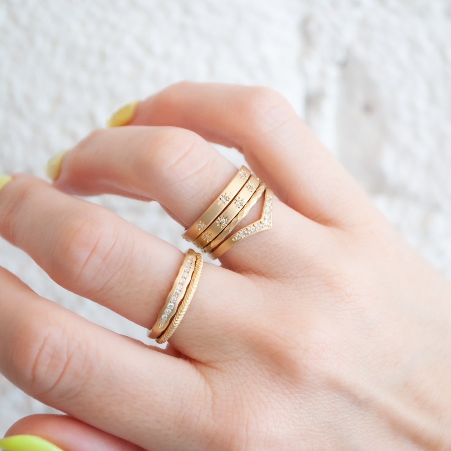 Faceted Gold Band