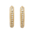 Large Pavé Diamond Hoops 1