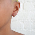 Large Pavé Diamond Hoops 2