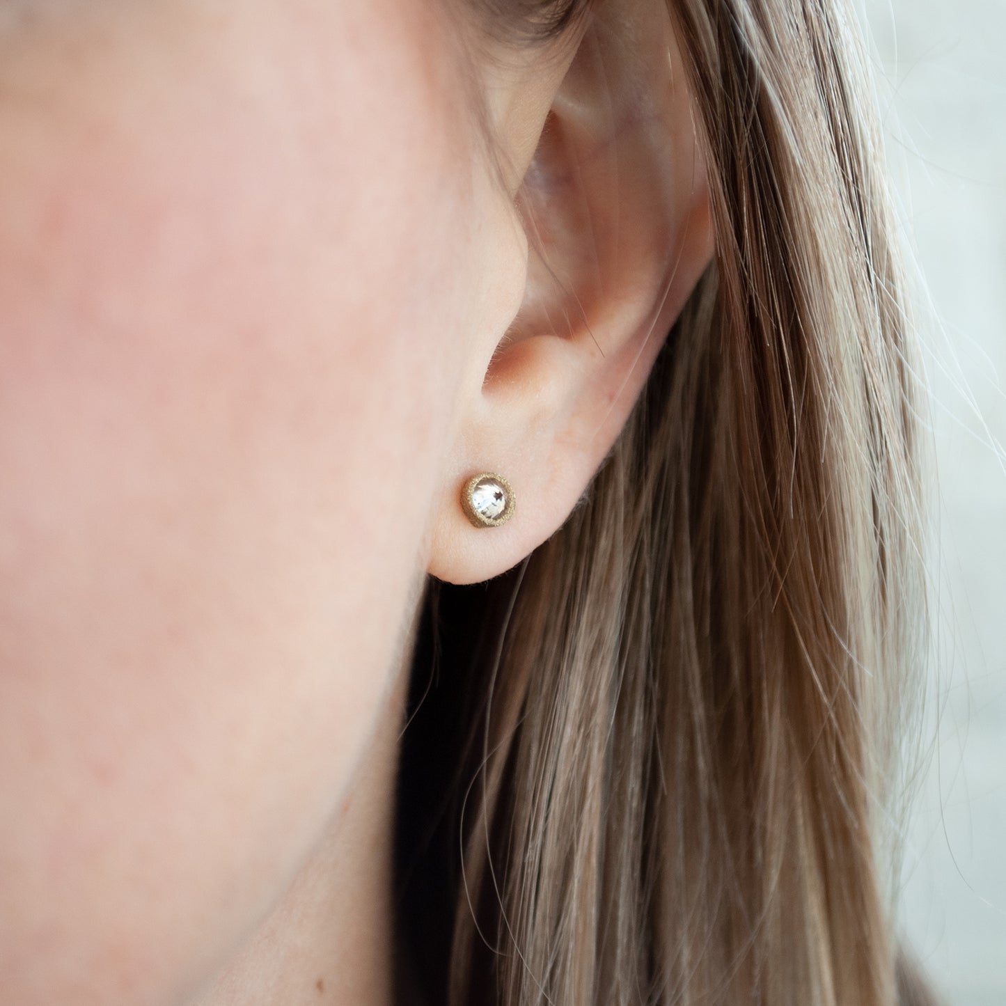 Inverted Champagne Diamond Studs