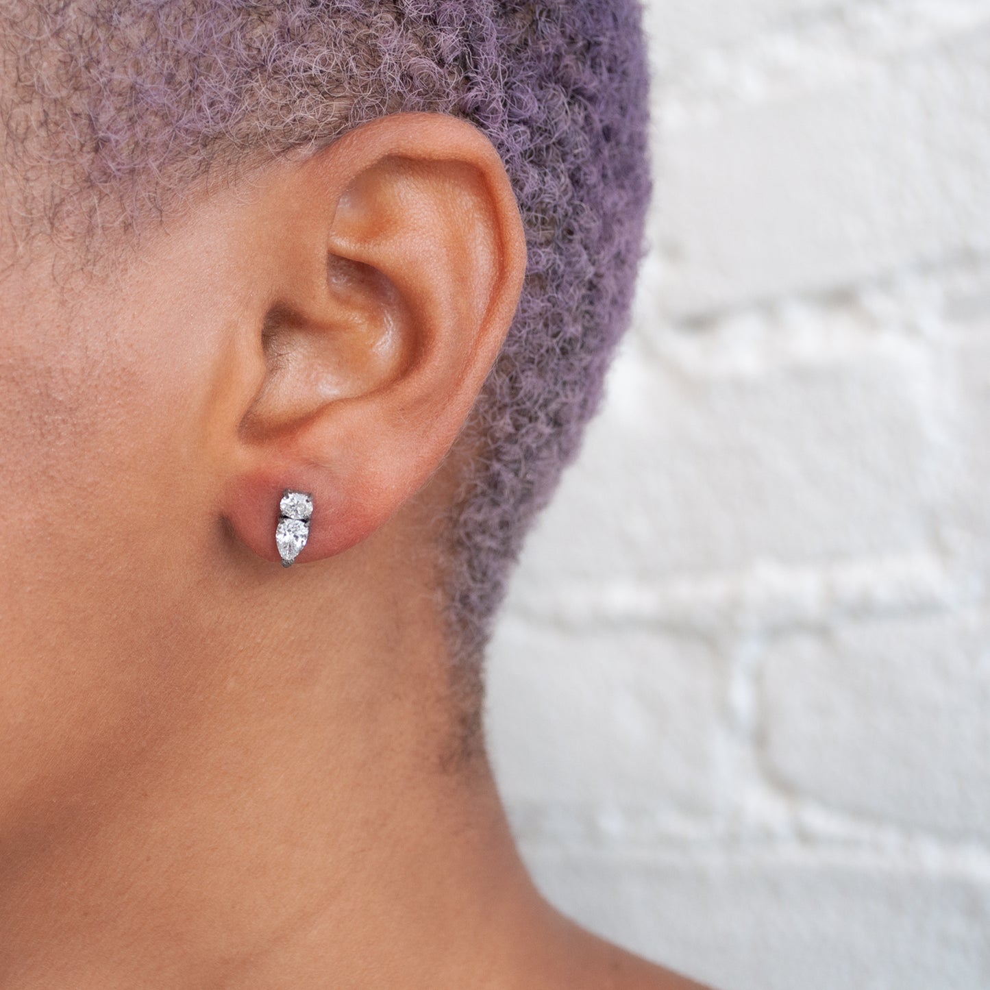 Pear & Oval Diamond Studs