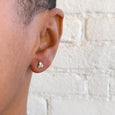 Gold Bezel Inverted Diamond Studs 4