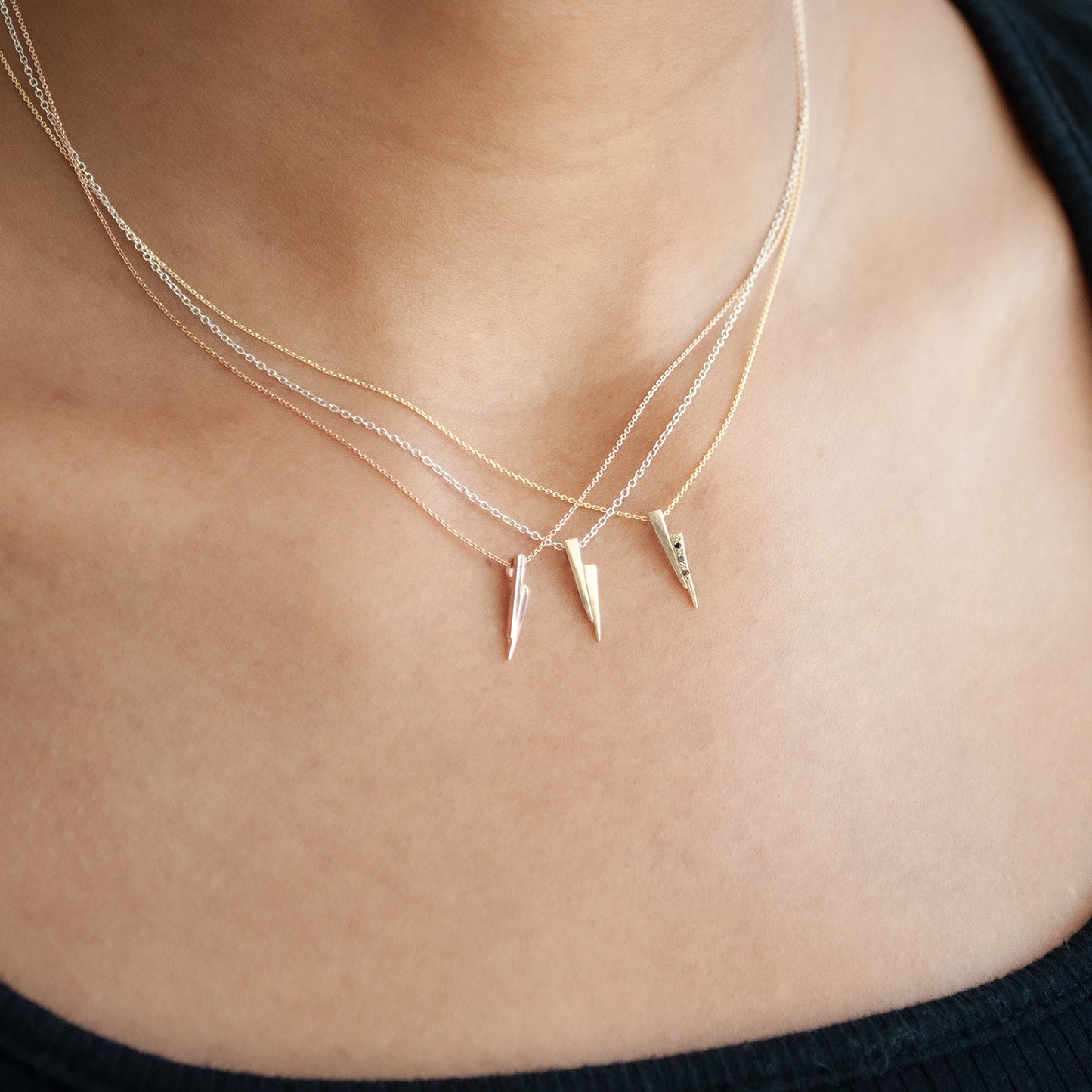 Rose Gold Razor Necklace