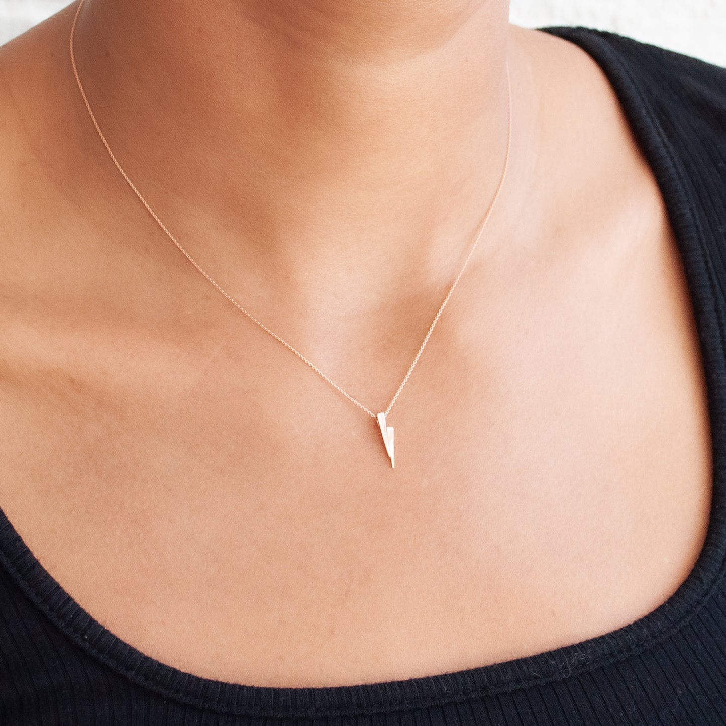 Rose Gold Razor Necklace