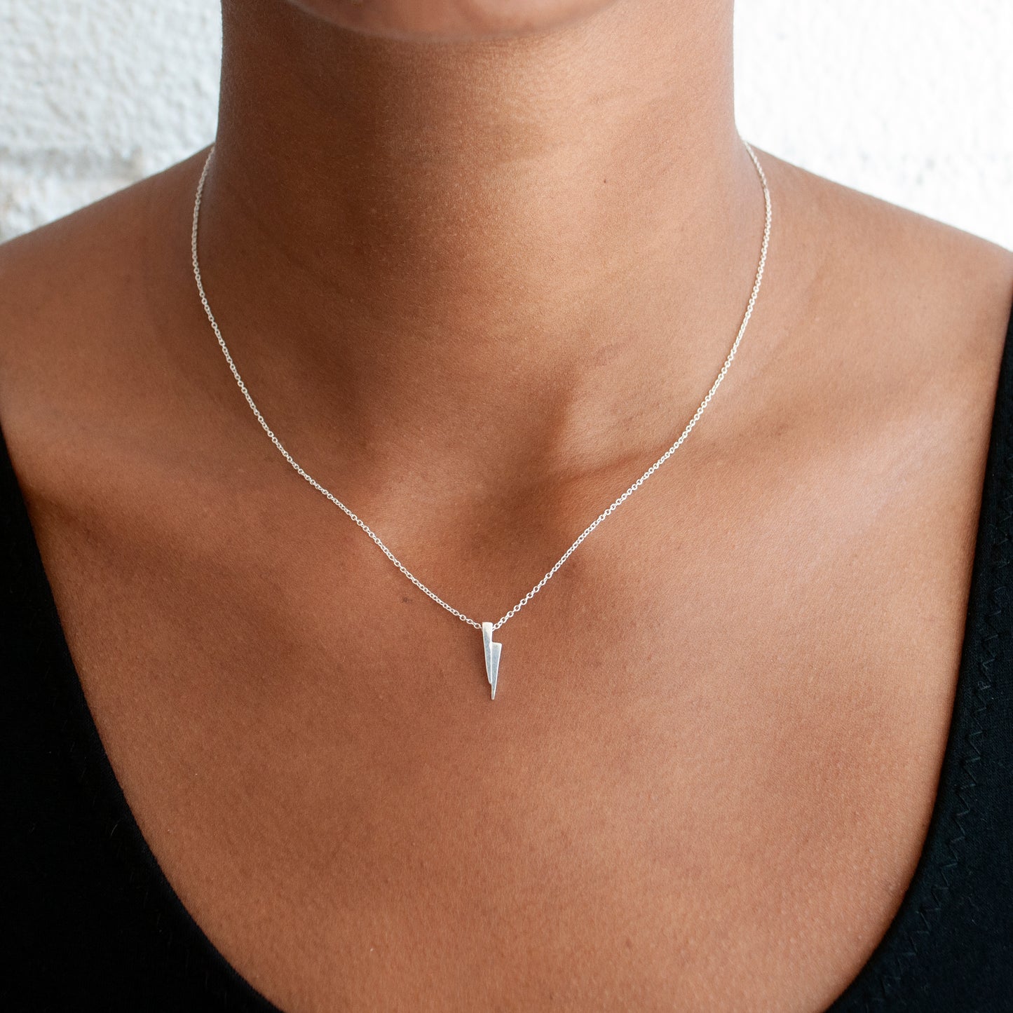 Silver Razor Necklace