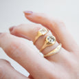 Round Diamond Swell Ring 8
