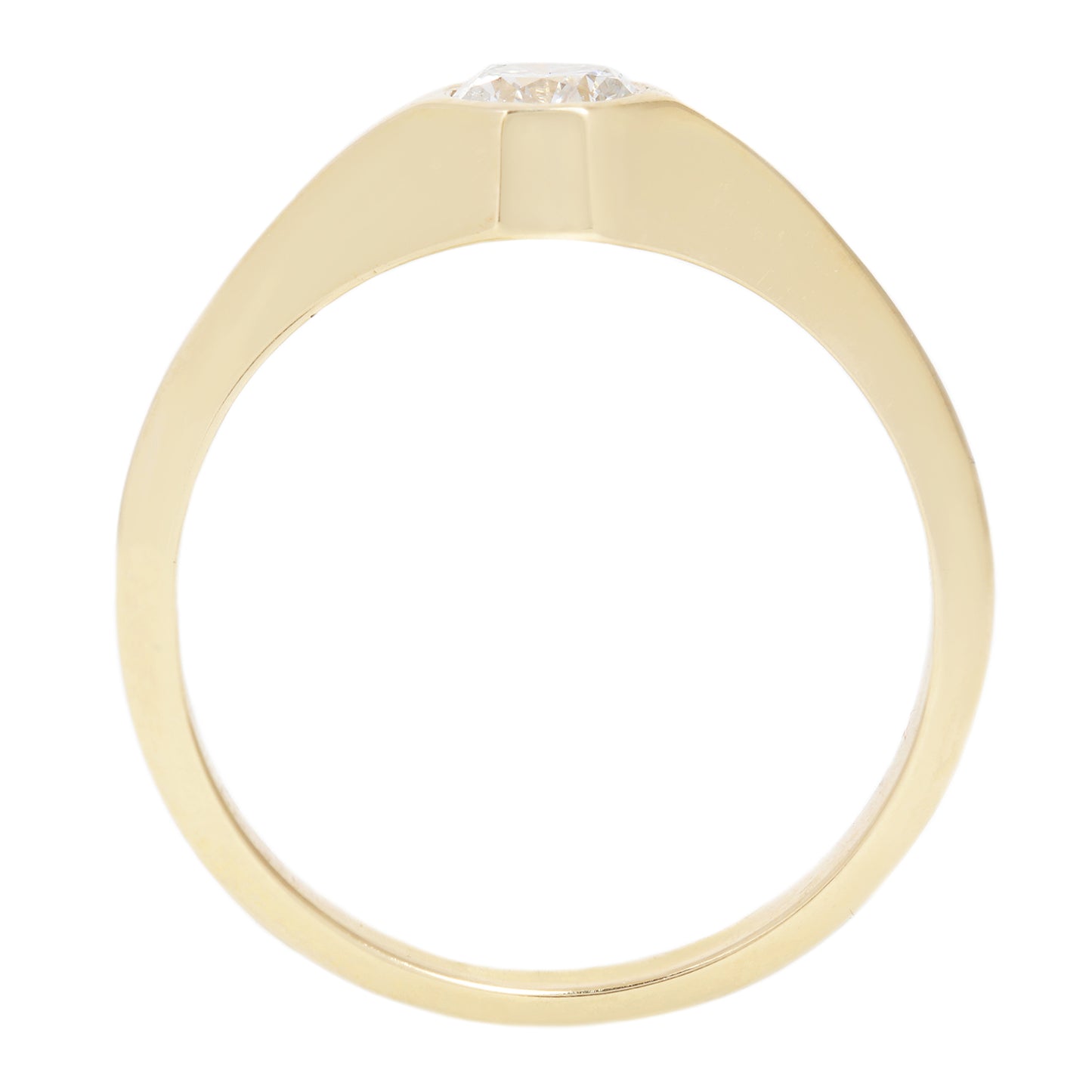 Small Round Diamond Signet Ring