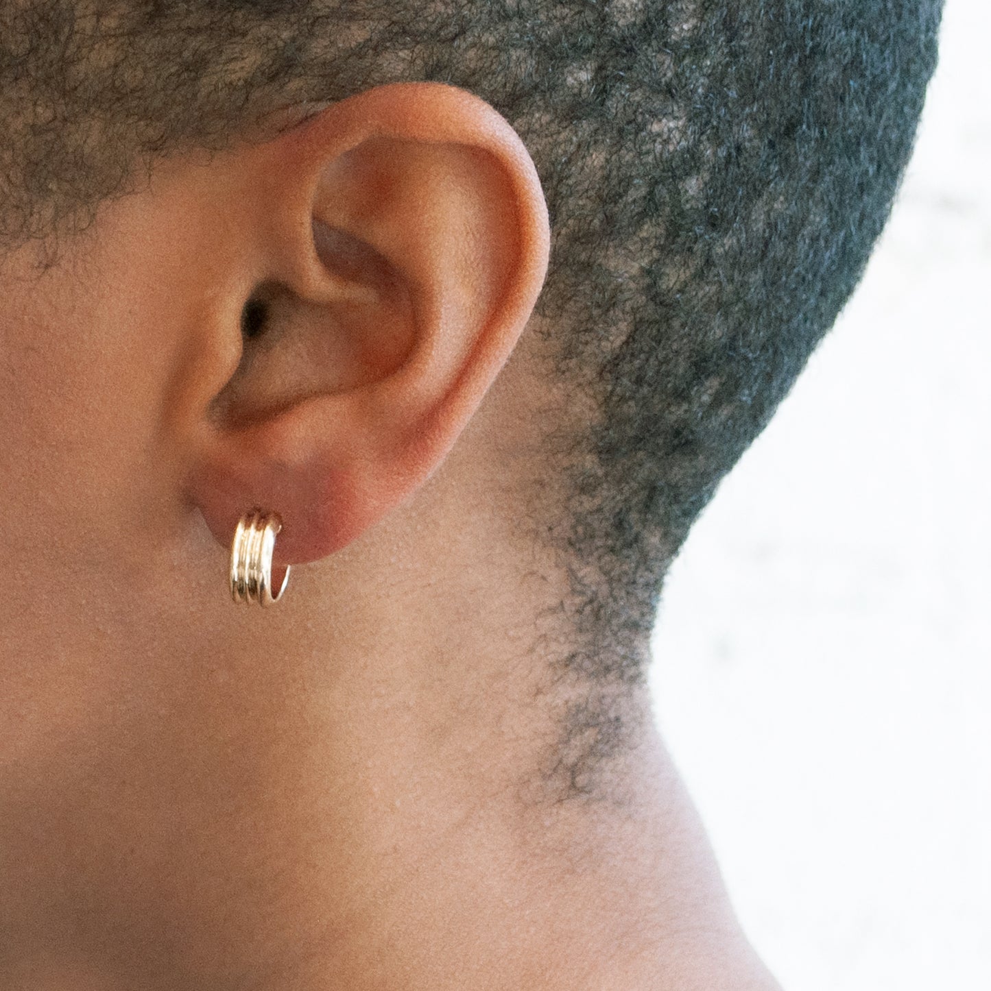 Wide Ripple Hoops