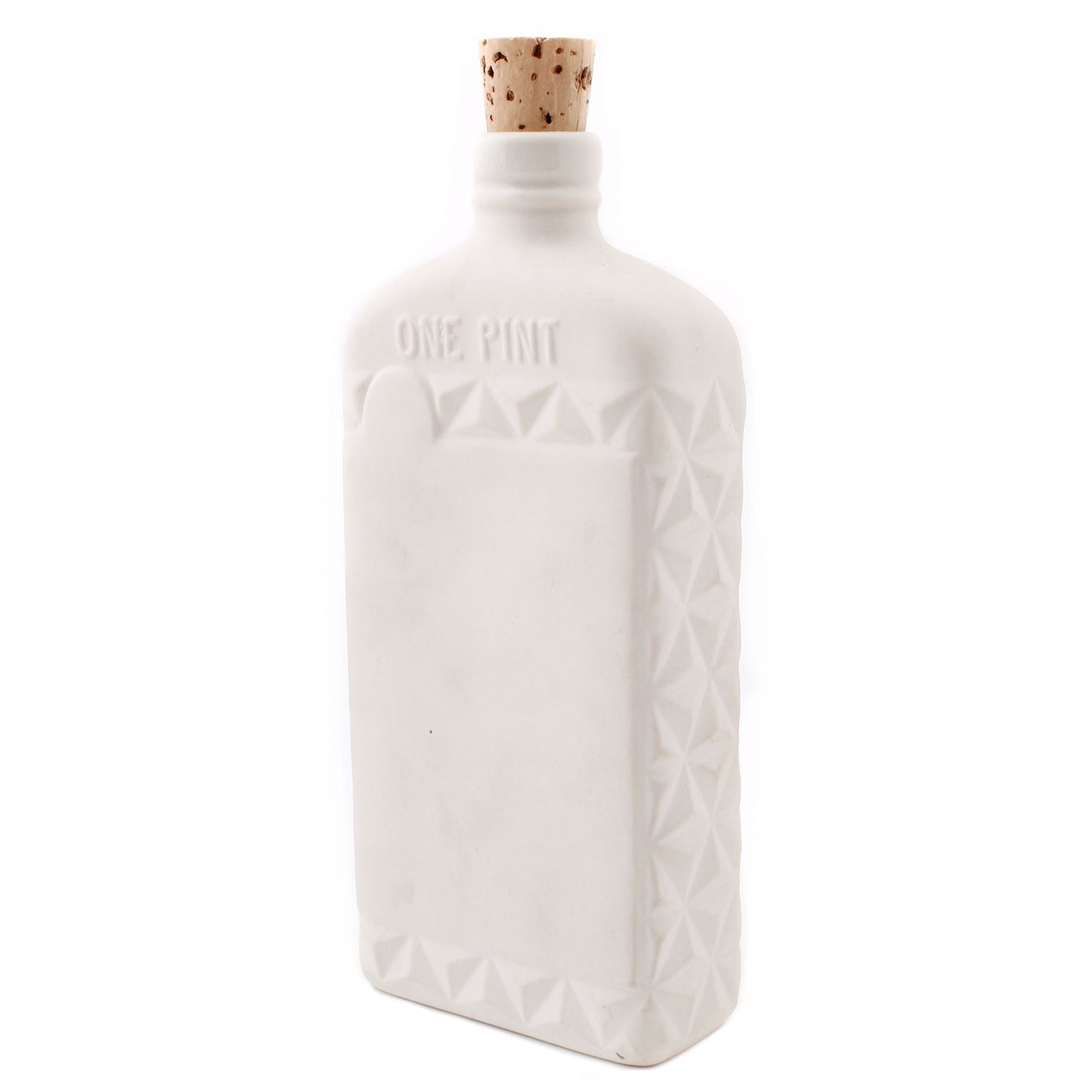 Porcelain Faceted Flask