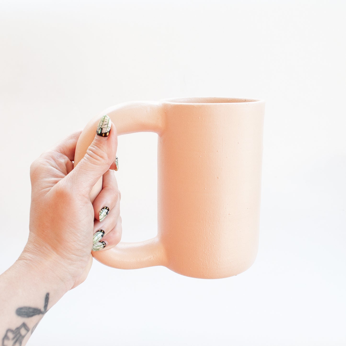 Hand Built Tall Ceramic Mug